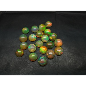 Natural etíope Welo Color amarillo ópalo de fuego suelto suave cabujón piedra preciosa 8X8-MM parte posterior Plana Alta Calidad 1,35 quilates - Product Image 6