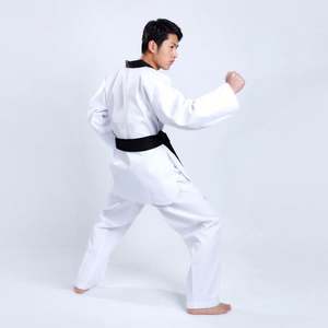 Uniforme de maître Taekwondo, uniforme noir/blanc pour les Arts martiaux - Product Image 3