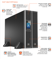 VERTIV Liebert GXT5-8000MVRT6UXLN 208V GXT5 8KVA UPS en ligne pour ordinateur, alimentation sans interruption VERTIV UPS