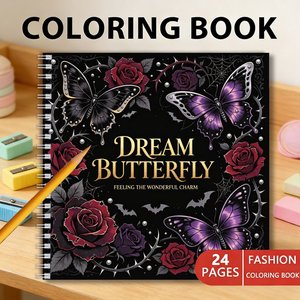 Libro <span class=keywords><strong>da</strong></span> colorare con farfalle, carta spessa e resistente, personalizzabile, stampa OEM per adolescenti, allenamento artistico, fai <span class=keywords><strong>da</strong></span> te, artigianato per le vacanze - Product Image 4