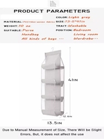 Sac de rangement suspendu transparent à 6 poches pour vêtements, sacs à main et accessoires de salle de bain – Meilleure vente