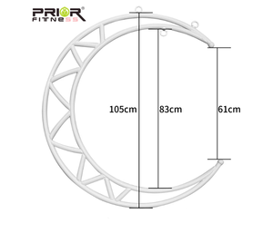 <span class=keywords><strong>Cerceau</strong></span> de yoga aérien Lyra de 83 cm Yiwu Prior Fitness pour acrobaties et spectacles de <span class=keywords><strong>cirque</strong></span> (<span class=keywords><strong>Cerceau</strong></span> de lune) - Product Image 2