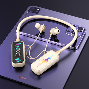 BL360หูฟังบลูทูธไร้สายแบบคล้องคอไฟกระพริบจอแสดงผลดิจิตอลแบตเตอรี่คาราโอเกะยาวพิเศษ600mAh - Product Image 3