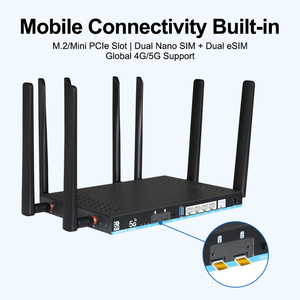 Router Inalámbrico 5G WiFi <span class=keywords><strong>6</strong></span> AX3000 <span class=keywords><strong>de</strong></span> Doble Banda Ultra Rápido a <span class=keywords><strong>Precio</strong></span> <span class=keywords><strong>de</strong></span> Descuento, Compatible con Ranura para Tarjeta Nano SIM ESIM, Software OpenWRT, Router 5G con SIM - Product Image 3