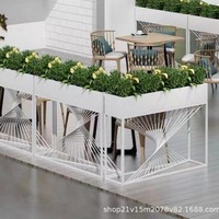 Bac à fleurs extérieur en fer forgé, support de séparation pour plantes vertes, idéal pour centres commerciaux, salons de thé et cafés - Fabriqué en Chine