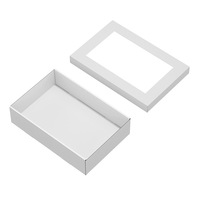 Boîte à fenêtre rectangulaire en carton blanc avec couvercle transparent pour biscuits, cupcakes, pâtisseries, emballage de boulangerie