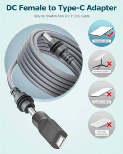 20V 100W <span class=keywords><strong>USB</strong></span>-C Để DC 5521 Kết Nối <span class=keywords><strong>USB</strong></span> C Nam Để DC Nữ Điện Chuyển Đổi Cho Starlink Mini Nữ DC Để <span class=keywords><strong>USB</strong></span> C Nam Adapter - Product Image 2