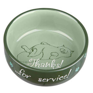 Mangeoire pour chat en céramique 0,3 L 11 cm avec design 'Thank You For Service' - Product Image 1