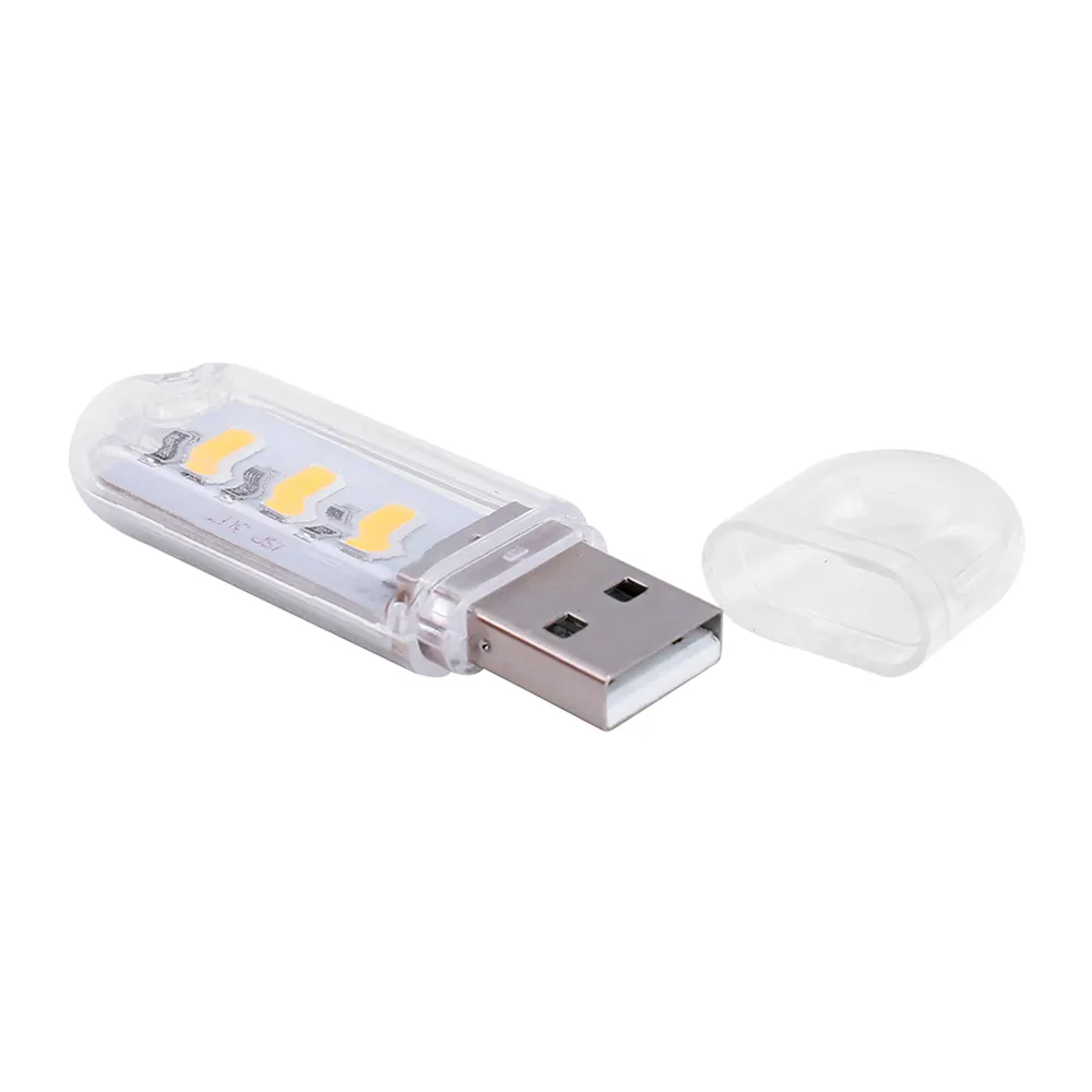 Mini Usb Led Nachtlampje, Camping Lamp Voor Reading Lamp, Laptops, Computer, Notebook, mobiele Oplader Warm Wit