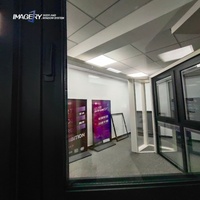Fenêtre à battant en aluminium à rupture de pont thermique de haute qualité avec verre et PA66 pour villa et bâtiment résidentiel