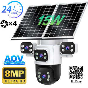 HiEasy AOV 4G 15W Solar CCTV <b>Camera</b> 8MP 4K PTZ Four HD Lenses 24-hour Video <b>Recording</b> 4K AOV 15W Wireless WiFi Network Security - Product Image 4