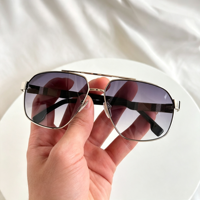 Lunettes de soleil polarisées TAC UV400 unisexes, légères et durables, monture carrée en métal doré, personnalisables, échantillon en petite série