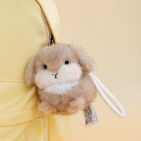 Porte-clés en peluche lapin personnalisés, mignons lapins en peluche dodus, porte-clés animaux en peluche, poupées lapin en peluche personnalisées pour machine à griffes, jouets en peluche lapin