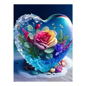 Flower Diamond Painting Kits for Adults Diamond Art Kits for Kids Beginner DIY 5D Full Drill Crystal Rhinestone Arts and Crafts