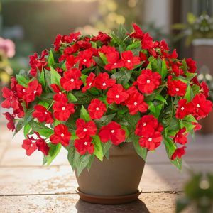 Flores Artificiales de <span class=keywords><strong>Impatiens</strong></span> Simuladas para Decoración de Mesa de Comedor, Jardín, Patio y Exteriores - Product Image 1