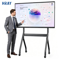 Pantalla Interactiva Inteligente HRAY de 55 Pulgadas 4K para Conferencias, Capacitación en Oficina, Reuniones en Línea, Compatible con Transmisión Inalámbrica de Pantalla, OEM, ODM