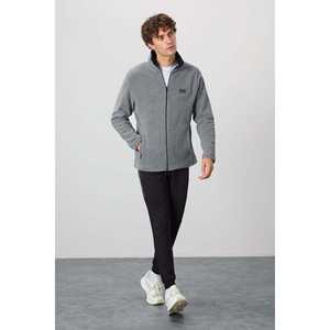 เสื้อสเวตเชิ้ตผ้าฟลีซสีเทาผสมสำหรับผู้ชาย Hardy ทรงมาตรฐาน โพลีเอสเตอร์ 100% ป้องกันการเกิดขุย รุ่น 88299 - Product Image 3