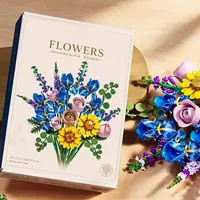 Meiji 13122 2026 Nouveau MOC Créatif Bouquet de Roses Modèle de Plante Botanique Décoration de Bureau Cadeaux de la Saint-Valentin Ensembles de Blocs de Construction