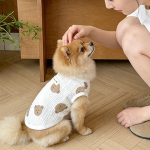 [618] Summer Pet <b>Clothes</b> for Dogs and <b>Cats</b> - Anti-Shedding Thin Sleeveless Vest, Breathable Clothing for Small Dogs - Product Image 1