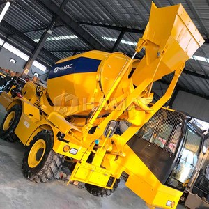 Mini camion malaxeur à béton autochargeur de 3,5 m³ en gros avec remorque, machine à béton auto-malaxante HAMAC - Product Image 4