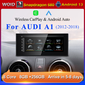 HFMidia Qualcomm Snapdragon 680 6225 2.4GHz CarPlay sans fil pour AUDI A1 de 2013 à 2018 Lecteurs multimédias de voiture vidéo GPS Navi - Product Image 3