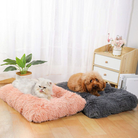 Fabricant de gros produit en peluche lavable pour animaux de compagnie lit coussin pour chien logo personnalisé
