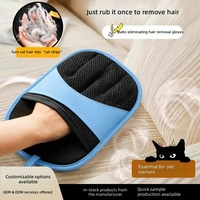 Gant électrostatique réutilisable pour enlever les poils d'animaux (chats, chiens) – Brosse magique de nettoyage des poils pour vêtements et canapés