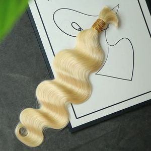 Capelli Remy Russi Ricci Biondi Grezzi Non Trattati, Onda Profonda, Tinti, 16 Pollici, 50g, Doppia Trama per Macchina Intrecciatrice, Vendita all'Ingrosso - Product Image 5