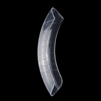 SunelPort Puntas de Uñas de Cristal Extendidas D03, 120 Piezas, Uñas Postizas Curvas con Diseño Cuadrado Rápido, Ultrafinas y sin Rastro