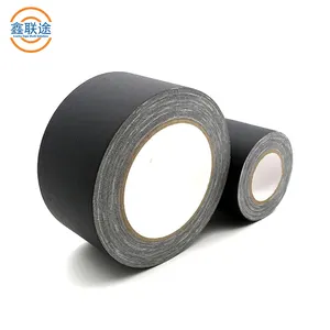 Anti-reflective waterproof heavy duty glow black carbon matte cloth black duct gaffer tape 48mmx45m