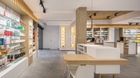 Étagère de présentation en bois pour pharmacie, design d'intérieur de pharmacie, armoire de présentation de pharmacie, tiroirs de présentation, mobilier de magasin médical, vente en gros