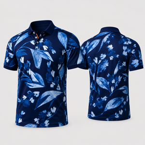 Polo de Golf Floral Premium Personalizado para Hombre, Ropa de Resort de Marca Privada con Tecnología de Absorción de Humedad, OEM - Product Image 4