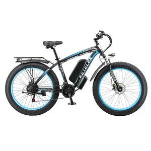 Adultos bicicleta elétrica com 1000W Motor 17.5AH 26x4.0 polegadas Fat Tire e-Bike Drop Shipping Disponível Bicicleta elétrica