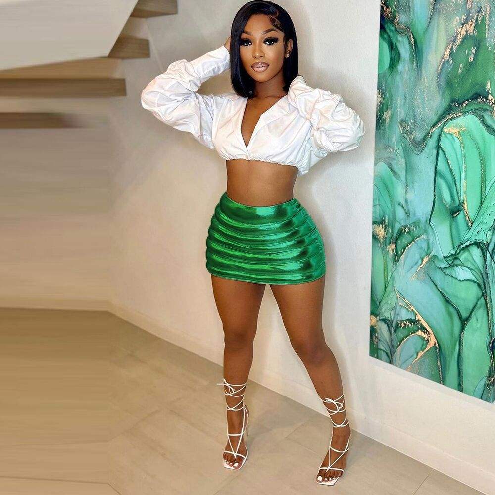 Gonna Corta Nera Con Elastico In Vita - Minigonna Donna In Viscosa E Elastan, Morbida E Sexy Per Look Casual - Foto 7