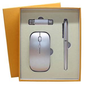 ชุดของขวัญเมาส์ไร้สาย 3-in-1 ที่ขายดีกล่องธุรกิจขององค์กรพร้อมแท่ง USB โลโก้ที่กําหนดเองไดรฟ์ USB และปากกา - Product Image 3