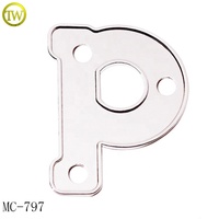 Logo de lettre ronde en métal pour vêtement personnalisé Écharpe au design antique Étiquettes de couture en métal Plaque pour vêtements pour femmes
