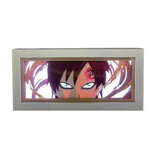 Nouvelle collection 2025 : Cadre lumineux <span class=keywords><strong>LED</strong></span> Zoro et Luffy découpé au laser pour décoration de chambre - Veilleuse de table animée - Product Image 4