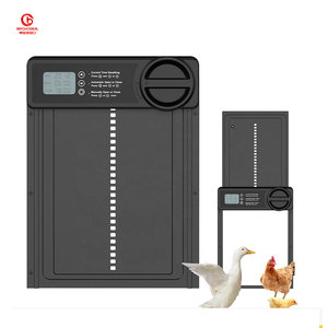 Waterproof <strong>Large</strong> Chicken Coop Door with Smart <strong>Timer</strong> <strong>LCD</strong> <strong>Display</strong> Aluminum Chicken Door with Anti-Pinch Sensor - Product Image 1