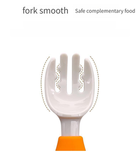 Cucharas de alimentación para bebés para entrenamiento sensorial de alimentos complementarios Juego de colador de silicona de grado alimenticio Patrón de animales Cuchara de diseño lindo - Product Image 3