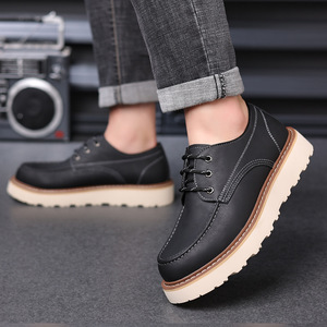 Nouvelles Bottines d'Hiver Personnalisées en Gros à Talons Épais avec Semelle Intérieure en EVA, Chaussures en Cuir Véritable pour Homme, Produits Phares USA 2023 - Product Image 4