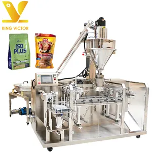 KV macchine di riempimento automatiche di riempimento confezionamento cacao Matcha latte tè caffè mandorla in polvere Stand Up confezionatrice per sacchetti