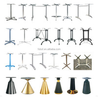 Quincaillerie accessoires de meubles pieds de table à chevalet en acier inoxydable poli pied de table basse rond en acier inoxydable brossé