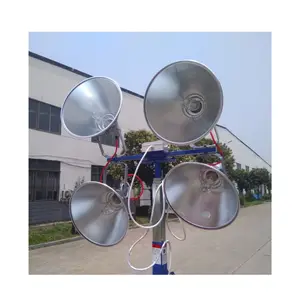 5m 7m 9m 4x400w 4x1000w Metal Halide Led Trailer Lighting Mobile Light Tower With Diesel Gasoline Generator