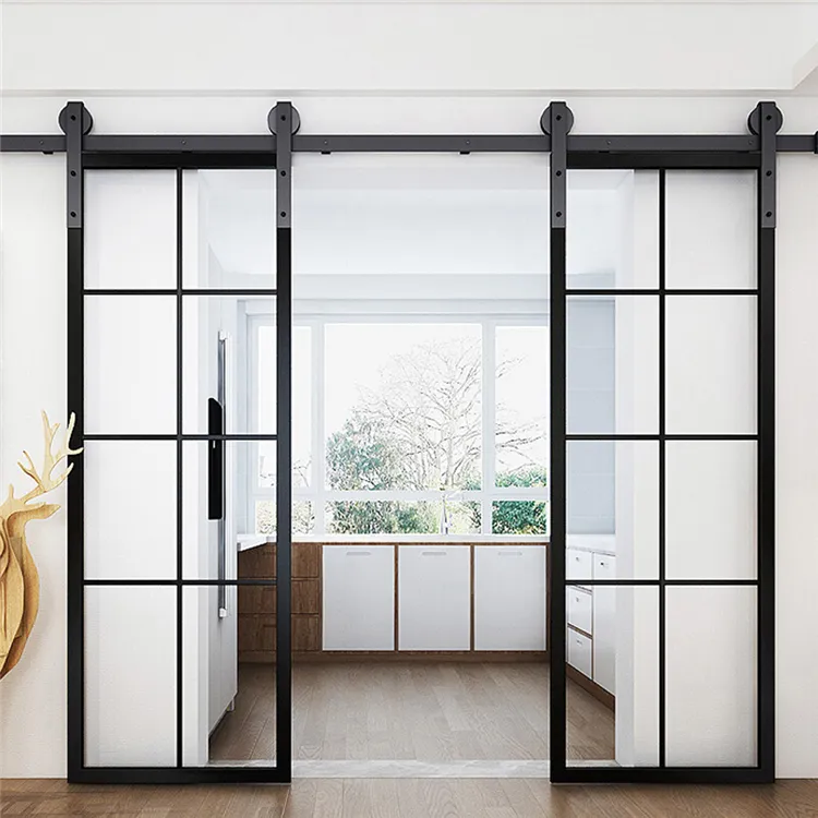 Aluminum tempered glass sliding door popular design