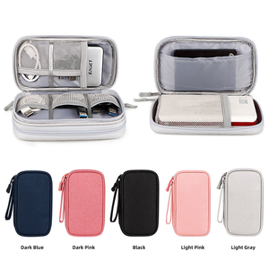 Organisateur de câbles, accessoires de voyage, sac de rangement pour batterie externe/chargeur/câbles/souris sans fil - Nylon + polyester, étui de transport et de rangement - Product Image 6