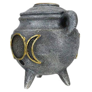 Figurine à reflux en forme <span class=keywords><strong>de</strong></span> Triple lune, symbole <span class=keywords><strong>de</strong></span> <span class=keywords><strong>la</strong></span> <span class=keywords><strong>déesse</strong></span>, wowicca, encensoir à reflux, encensoir, brûleur - Product Image 3