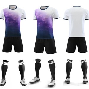 Conjunto de Fútbol al por Mayor, Camiseta de Manga Corta con Cuello Redondo, Uniforme de Entrenamiento Transpirable de Secado Rápido para Verano - Product Image 2