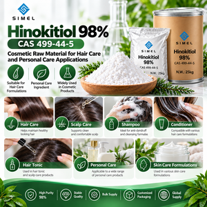 Suministro de Fábrica SIMEL Hinokitiol 98% CAS 499-44-5 Polvo de Grado Cosmético Materia Prima para el Cuidado del Cabello al por Mayor - Product Image 4
