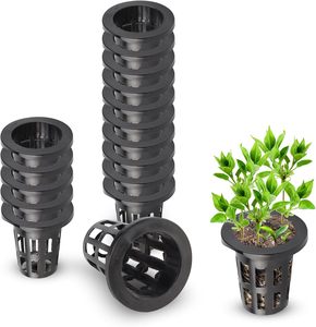 Pots en filet perforé en PVC pour hydroponie de jardin, pots ronds en filet, pots pour culture hydroponique, réutilisables, écologiques, 400 ml - Product Image 1