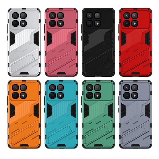 Hybrid Stand Case for Xiaomi POCO F6 Pro X6 Neo 14 Ultra Redmi K70 K70E 13C NOTE13 A3 Turbo3 TPU PC Kickstand Phone Cover